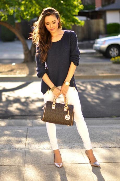 WHITE JEANS AS A SPRING 2014 TREND