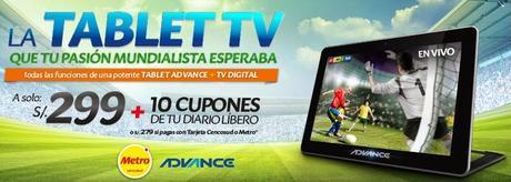 Libero te ofrece tablet Advance PR4146 con TV a 299 soles. Caracteristicas Libero te ofrece tablet Advance PR4146 con TV a 299 soles. Caracteristicas