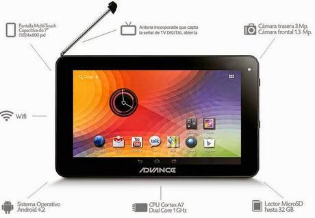 Libero te ofrece tablet Advance PR4146 con TV a 299 soles. Caracteristicas Libero te ofrece tablet Advance PR4146 con TV a 299 soles. Caracteristicas