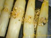 Espárragos blancos vinagreta mango, jengibre negro