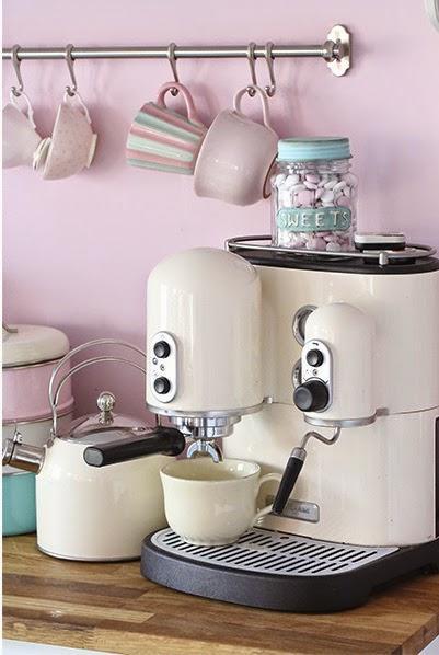 Tonos pastel en la cocina