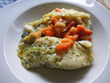 BACALAO FRESCO CON VERDURAS AL MICROONDAS