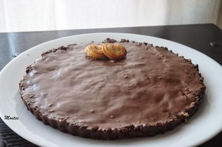 Tarta crujiente de galletas y chocolate