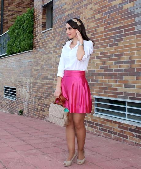 Falda rosa hecha por mí...