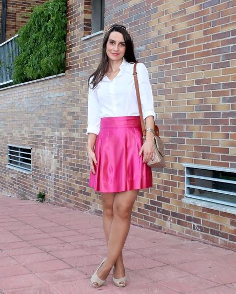 Falda rosa hecha por mí...