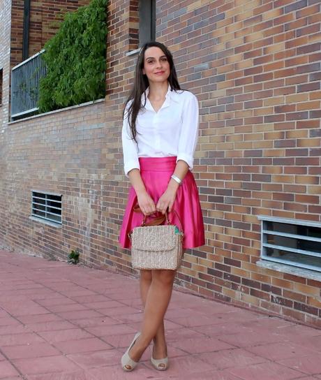 Falda rosa hecha por mí...