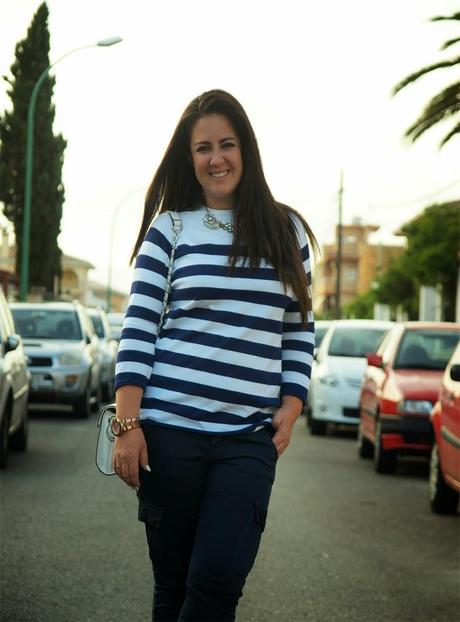 Blue marine with silver touch