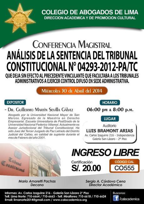 Seminario gratuito sobre eliminación del control difuso administrativo organiza CAL Seminario gratuito sobre eliminación del control difuso administrativo organiza CAL