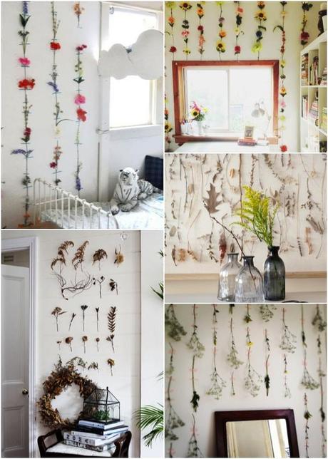 Inspiration. Decorating walls with flowers at home
