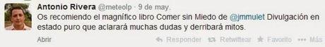 Comer sin miedo. Una reseña personal. Comer sin miedo. Una reseña personal.
