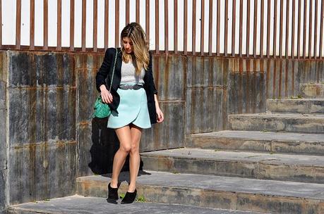 green, gray and black