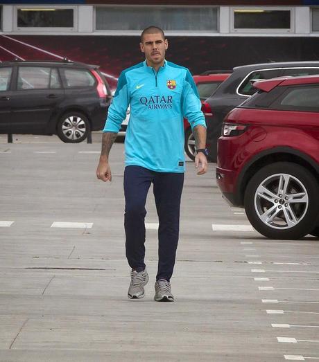 Valdés se despide del vestuario culé