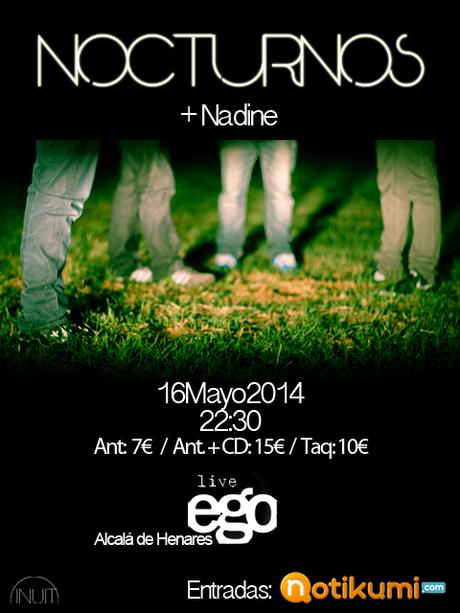 NOCTURNOS EN CONCIERTO EN 16 DE MAYO EN ALCALÁ DE HENARES