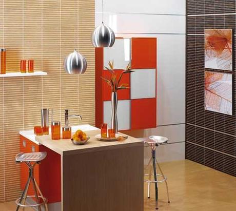 Cocinas modernas decoradas con azulejos