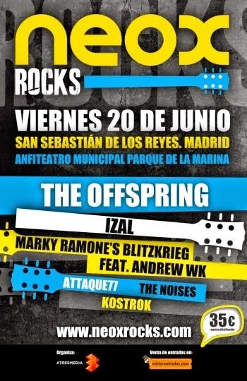 Festival Neox Rocks: The Offspring, Marky Ramone, Izal, The Noises...