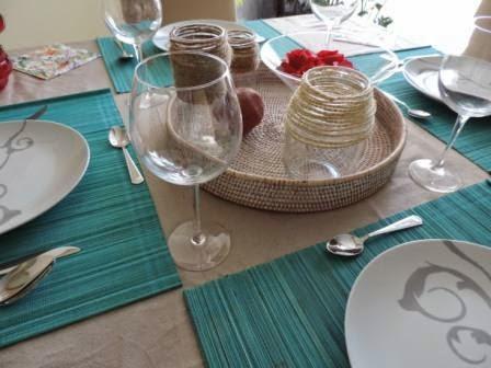 DECORACIÓN DE MESA TURQUESA