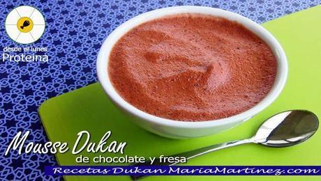 Mousse Dukan de Fresa y Chocolate (fase Ataque o fase Crucero)