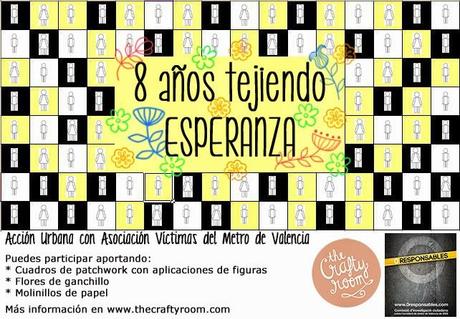 Acción urbana con la Asociación de Víctimas del Metro 3 de Julio: Ocho años tejiendo esperanza / Urban action