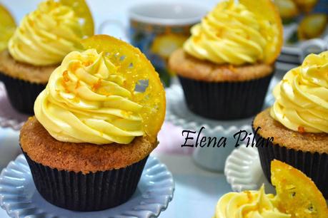 Cupcakes de naranja confitada