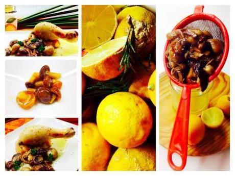 Pollo asado con setas en su jugo Pollo asado con setas salteadas collage_Fotor