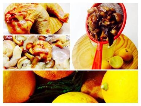 Pollo asado con setas en su jugo Pollo asado con setas salteadas_Fotor