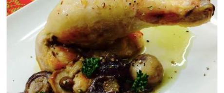 Pollo salteado con setas