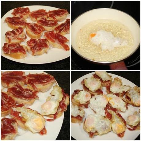MONTADITOS DE JAMÓN Y HUEVOS DE CODORNIZ, ES QUE ME RECHIFLAN