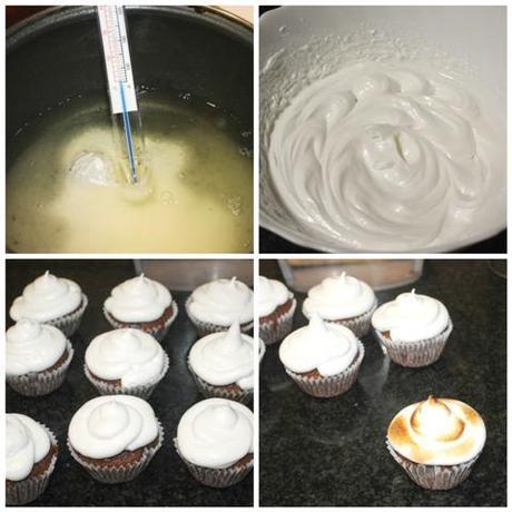 BROWN VELVET CUPCAKES CON MERENGUE TOSTADO, QUE COSA TAN RICA