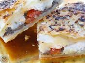 Hojaldre tapenade, tomate seco queso cabra