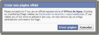 Crear una página oficial