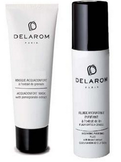 DELAROM amplia su universo natural con la MASCARILLA ACQUACONFORT y el FLUIDO HIDRATANTE PURIFICANTE