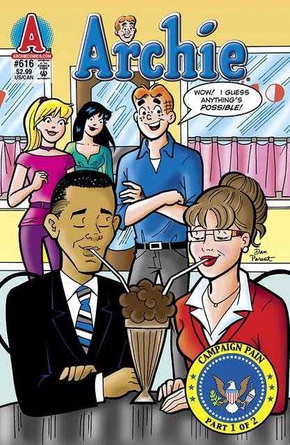 Obama y Palin en Archie Comics en diciembre