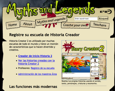 Herramienta para contar historias: Myths and legends