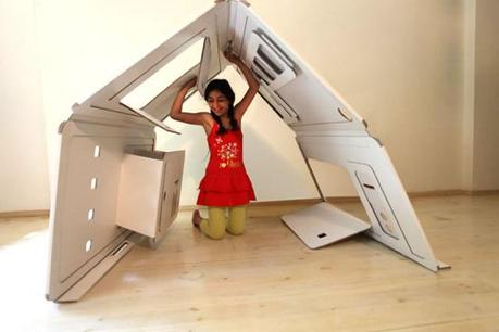 My Space casa pleglable de cartón