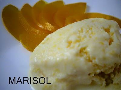 Helado de melocoton