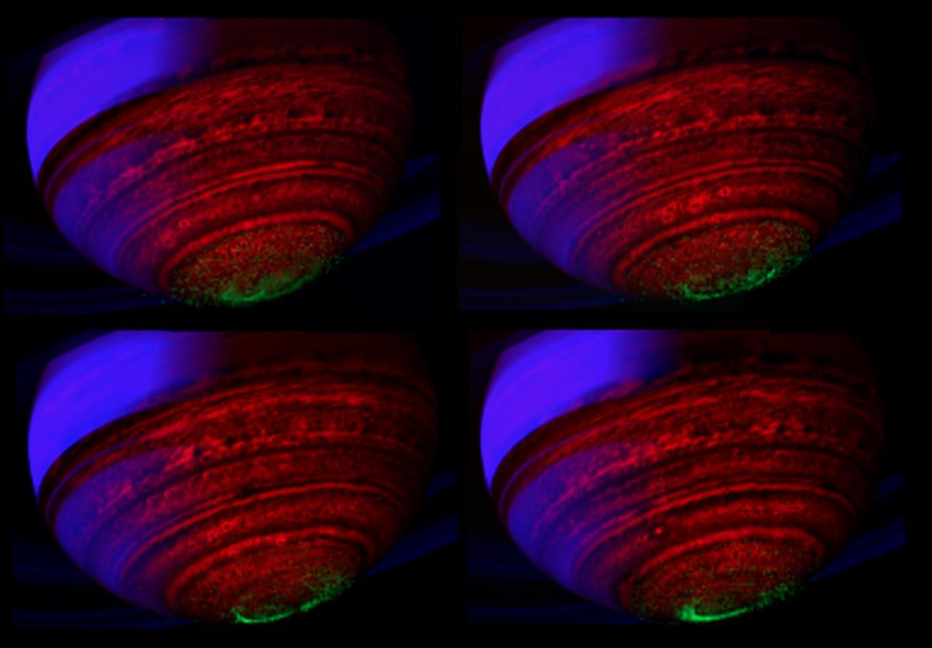 Nuevas imágenes de las auroras de Saturno