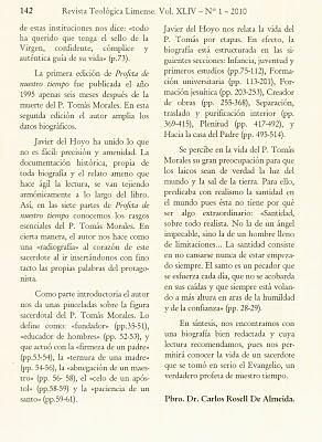 PADRE TOMÁS MORALES, PROFETA DE NUESTRO TIEMPO