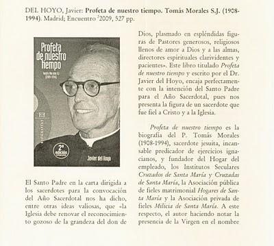 PADRE TOMÁS MORALES, PROFETA DE NUESTRO TIEMPO