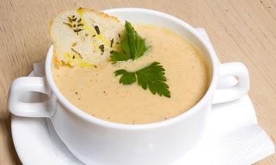 Crema de verduras y atún claro