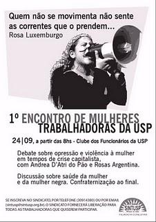 1er. Encontro de Mulheres Trabalhadoras da USP (São Paulo, Brasil)