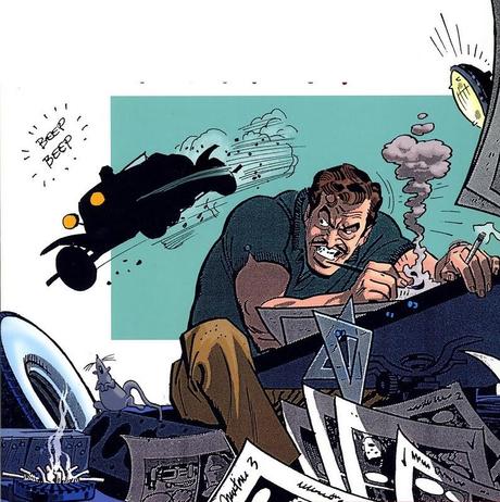 Ilustradores trabajando