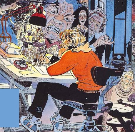 Ilustradores trabajando