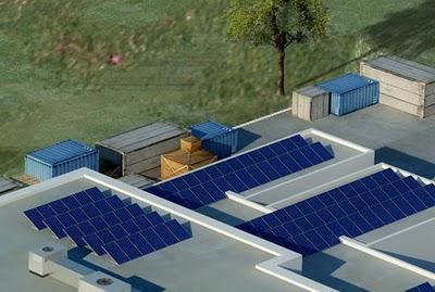 Arquitectura 3d: Render de Paneles Solares