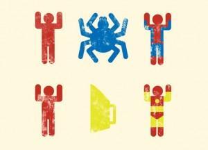 Superhéroes minimalistas