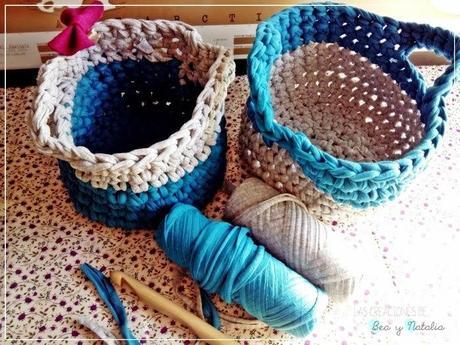 Cestos de trapillo combinados III Cestos de trapillo combinados III