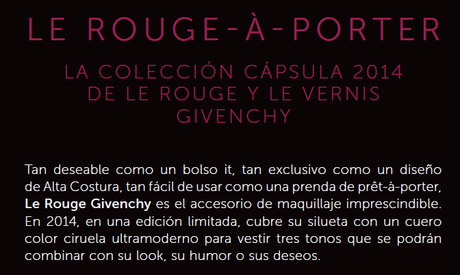 Colección Cápsula 2014 Givenchy