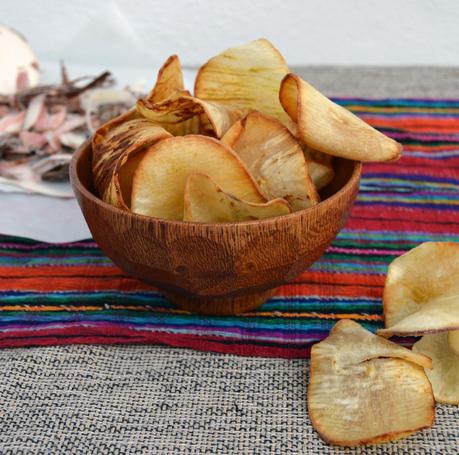 Chips de yuca y wasabi