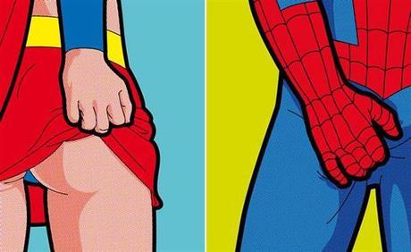 Secret Life of Suoperheroes :: serie de ilustraciones de Gregoire Guillemin