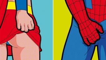 Secret Life of Suoperheroes :: serie de ilustraciones de  Gregoire Guillemin