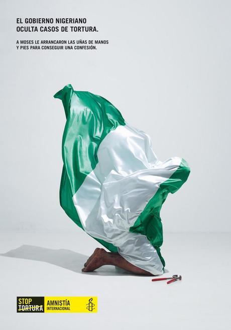 Banderas que ocultan violaciones de los derechos humanos. #StopTortura, Nigeria